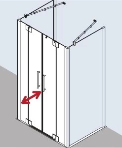 Kermi Pasa XP Pendeltür Mit Festfeldern PXPTF11018VAK 110x185cm, Silber Hochglanz, ESG Klar, Auf Duschwanne -Langlebige Werkzeuge Kermi Pasa XP Pendeltuer mit Festfeldern PXPTF11018VAK 110x185cm silber hochglanz ESG klar auf Duschwanne 4
