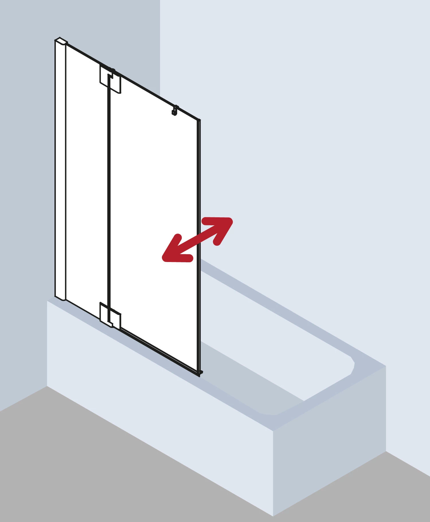 Kermi Pasa XP Schwingflügel Mit Festfeld PXDTR08015VAK 80x150cm, Silber Hochglanz, ESG Klar, Rechts 4 Kermi Pasa XP Schwingflügel Mit Festfeld PXDTR08015VAK 80x150cm, Silber Hochglanz, ESG Klar, Rechts – Bild 2