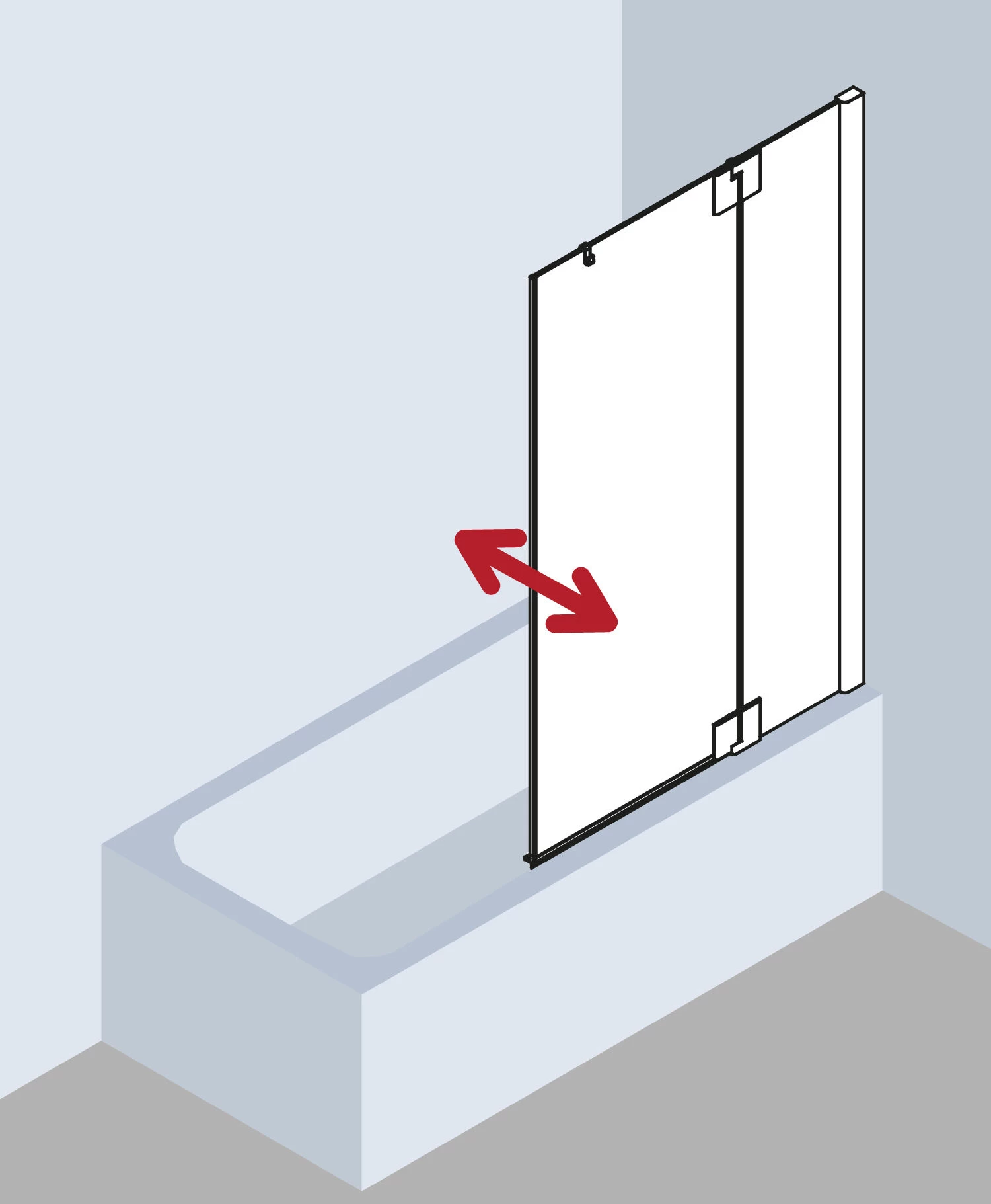 Kermi Pasa XP Schwingflügel Mit Festfeld PXDTR08015VAK 80x150cm, Silber Hochglanz, ESG Klar, Rechts 5 Kermi Pasa XP Schwingflügel Mit Festfeld PXDTR08015VAK 80x150cm, Silber Hochglanz, ESG Klar, Rechts – Bild 3
