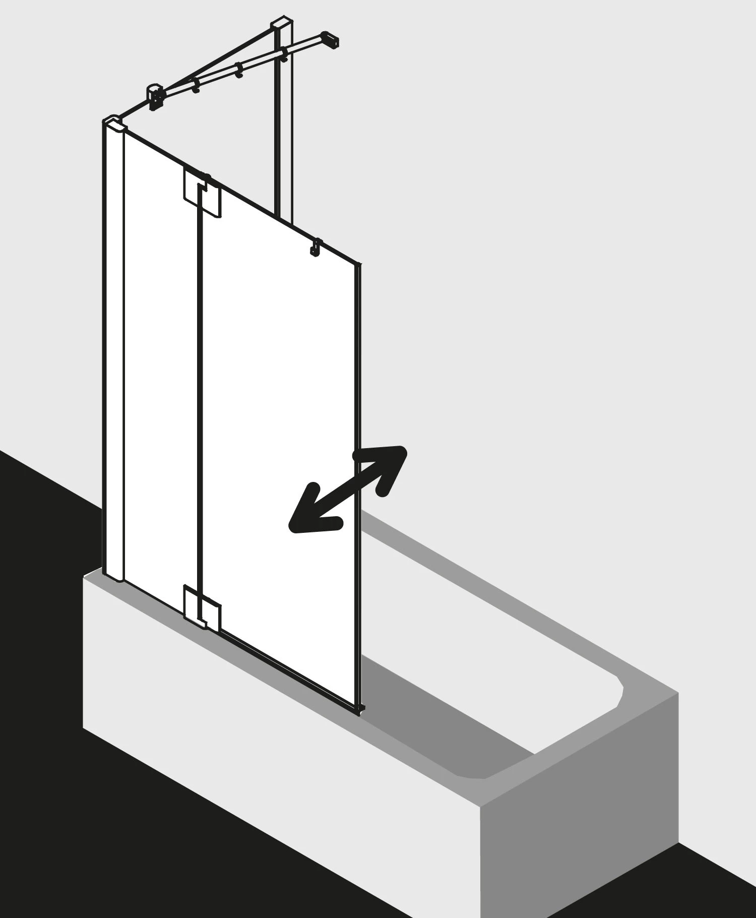 Kermi Pasa XP Schwingflügel Mit Festfeld PXDTR08015VAK 80x150cm, Silber Hochglanz, ESG Klar, Rechts 6 Kermi Pasa XP Schwingflügel Mit Festfeld PXDTR08015VAK 80x150cm, Silber Hochglanz, ESG Klar, Rechts – Bild 4