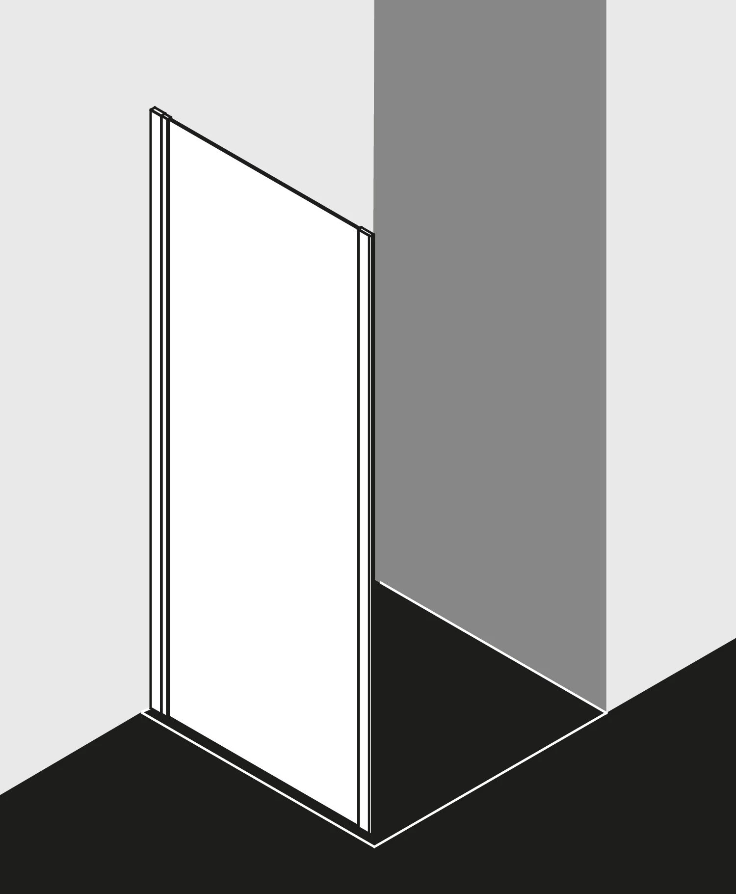 Kermi Seitenwand Ibiza 2000 80x185, Silber/mattglanz, ESG Klar KermiClean 4 Kermi Seitenwand Ibiza 2000 80x185, Silber/mattglanz, ESG Klar KermiClean – Bild 2