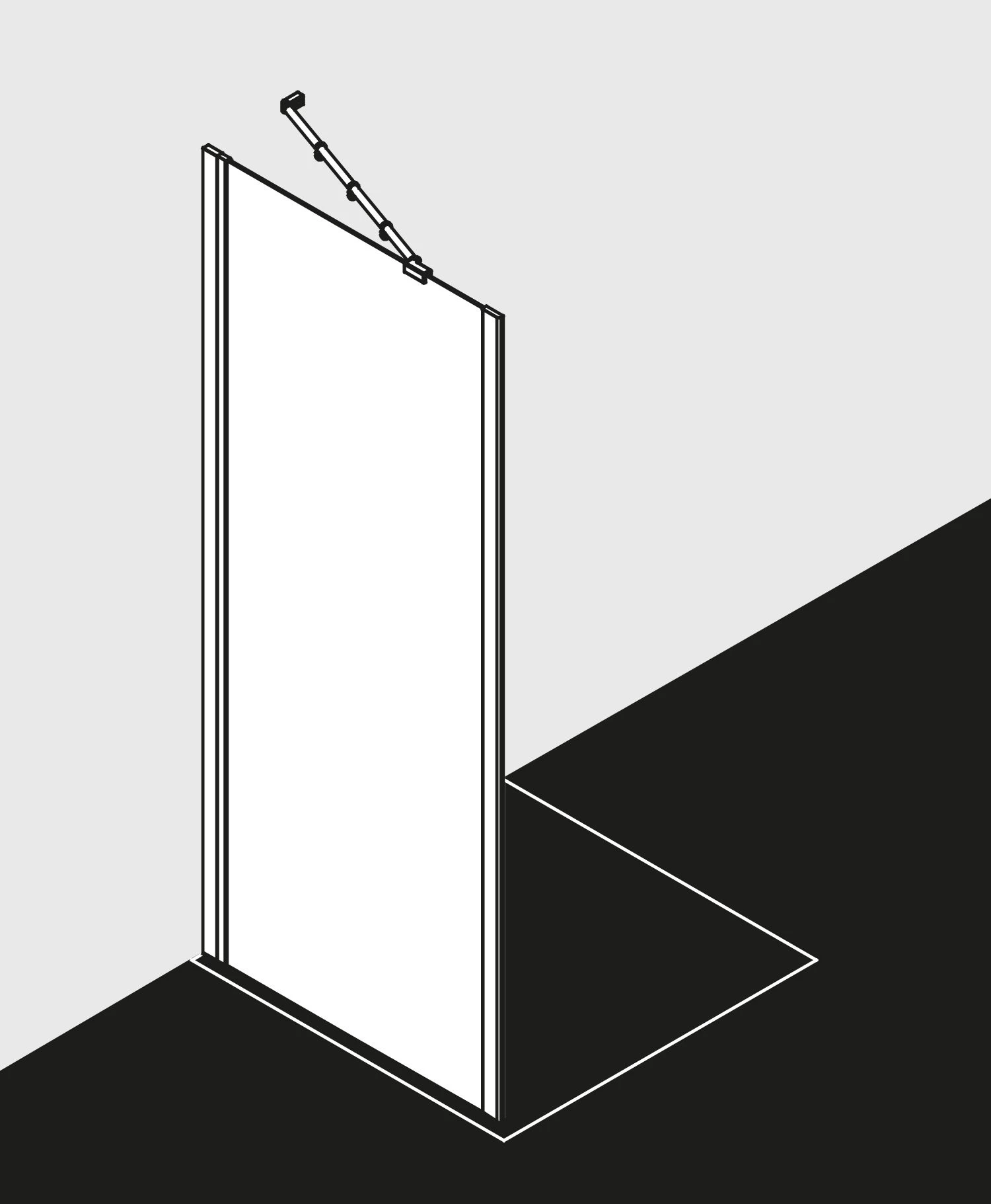 Kermi Seitenwand Ibiza 2000 80x185, Silber/mattglanz, ESG Klar KermiClean 5 Kermi Seitenwand Ibiza 2000 80x185, Silber/mattglanz, ESG Klar KermiClean – Bild 3