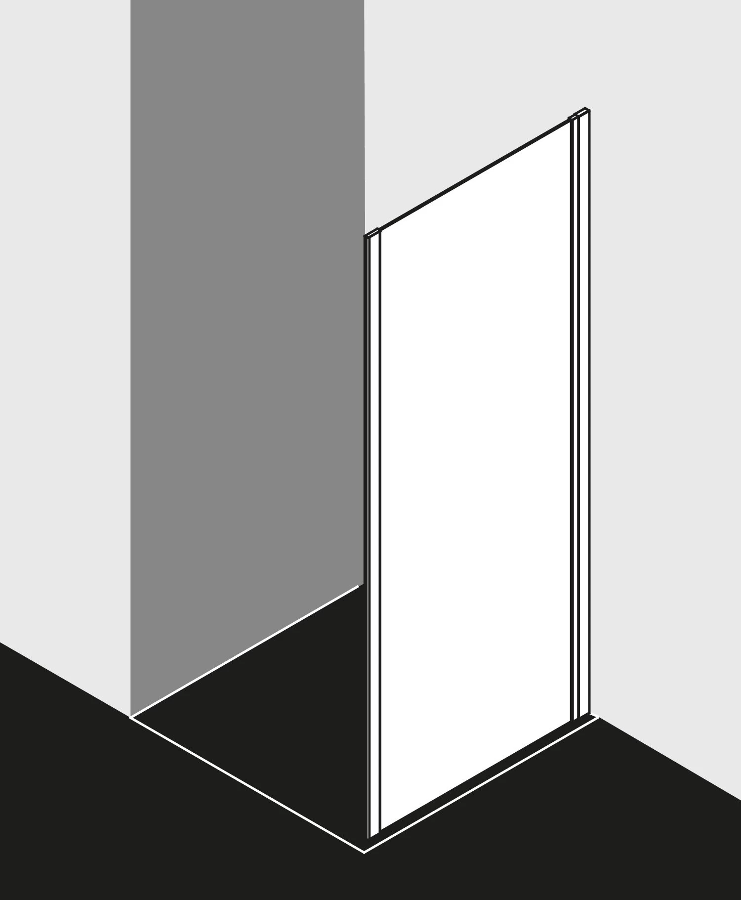 Kermi Seitenwand Ibiza 2000 80x185, Silber/mattglanz, ESG Klar KermiClean 6 Kermi Seitenwand Ibiza 2000 80x185, Silber/mattglanz, ESG Klar KermiClean – Bild 4