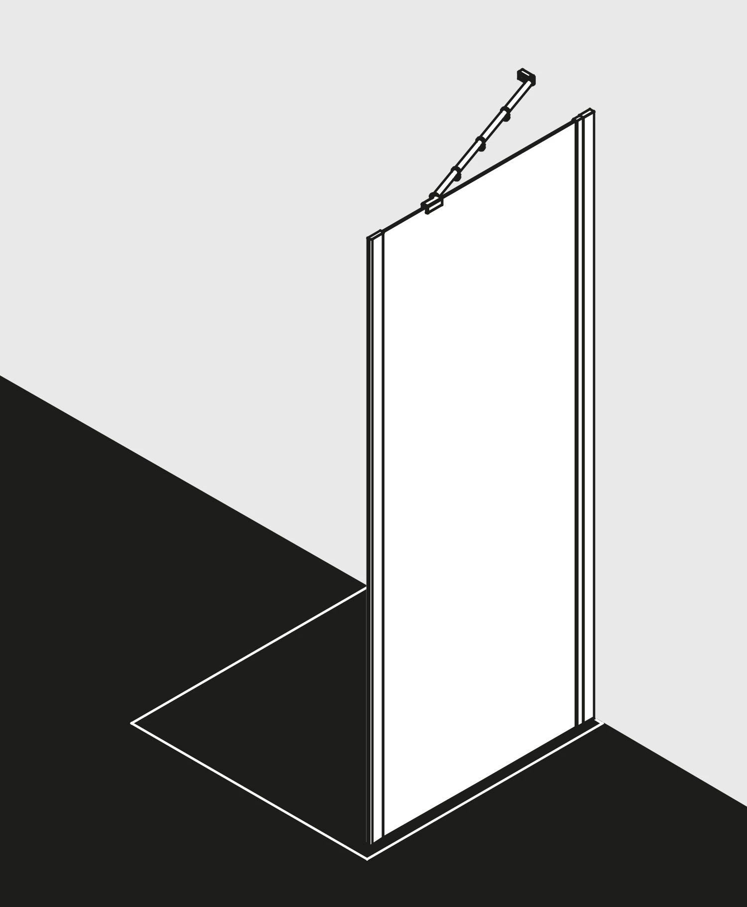 Kermi Seitenwand Ibiza 2000 80x185, Silber/mattglanz, ESG Klar KermiClean 7 Kermi Seitenwand Ibiza 2000 80x185, Silber/mattglanz, ESG Klar KermiClean – Bild 5