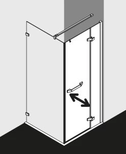 Kermi Tusca Pendeltür 1-fl. Mit Festfeld/Wandprofil TU1NL12020VAK 120x200cm, Silber Hochglanz, ESG Klar, Links, Auf Duschwanne -Langlebige Werkzeuge Kermi Tusca Pendeltuer 1 fl. mit Festfeld Wandprofil TU1NL12020VAK 120x200cm silber hochglanz ESG klar links auf Duschwanne 4