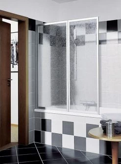 Kermi Twinset 1 Vario 2000 Faltwand V2TS1075142PK BV 1011-1027/1400 Weiss ESG Klar Clean