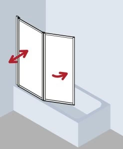 Kermi Vario 2000 Faltwand 2-flügelig V2FW2060142PK 115,1-116,7x140cm, Weiß, ESG Klar KermiClean -Langlebige Werkzeuge Kermi Vario 2000 Faltwand 2 fluegelig V2FW2060142PK 1151 1167x140cm weiss ESG klar KermiClean 3