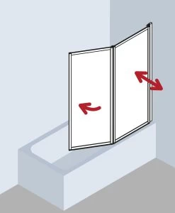 Kermi Vario 2000 Faltwand 2-flügelig V2FW2060142PK 115,1-116,7x140cm, Weiß, ESG Klar KermiClean -Langlebige Werkzeuge Kermi Vario 2000 Faltwand 2 fluegelig V2FW2060142PK 1151 1167x140cm weiss ESG klar KermiClean 4