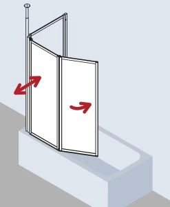 Kermi Vario 2000 Faltwand 2-flügelig V2FW2060142PK 115,1-116,7x140cm, Weiß, ESG Klar KermiClean -Langlebige Werkzeuge Kermi Vario 2000 Faltwand 2 fluegelig V2FW2060142PK 1151 1167x140cm weiss ESG klar KermiClean 7