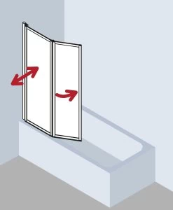 Kermi Vario 2000 Faltwand 2-flügelig V2TS1075142UK 101,1-102,7x140cm, Weiß, ESG SR Opaco -Langlebige Werkzeuge Kermi Vario 2000 Faltwand 2 fluegelig V2TS1075142UK 1011 1027x140cm weiss ESG SR Opaco 5