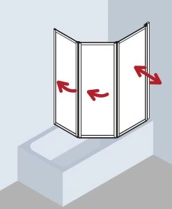 Kermi Vario 2000 Faltwand 3-tlg. V2FW30501412K 140,1-141,7x140cm, Silber Mattglanz, Kerolan Perl -Langlebige Werkzeuge Kermi Vario 2000 Faltwand 3 tlg. V2FW30501412K 1401 1417x140cm silber mattglanz Kerolan Perl 2