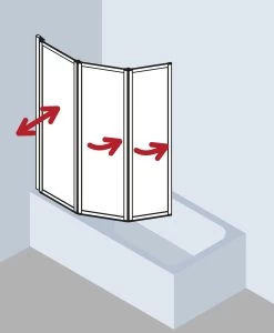 Kermi Vario 2000 Faltwand 3-tlg. V2FW30501412K 140,1-141,7x140cm, Silber Mattglanz, Kerolan Perl -Langlebige Werkzeuge Kermi Vario 2000 Faltwand 3 tlg. V2FW30501412K 1401 1417x140cm silber mattglanz Kerolan Perl 3