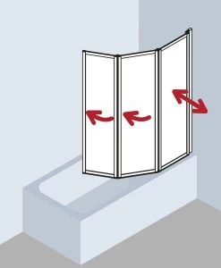 Kermi Vario 2000 Faltwand 3-tlg. V2FW30501412K 140,1-141,7x140cm, Silber Mattglanz, Kerolan Perl -Langlebige Werkzeuge Kermi Vario 2000 Faltwand 3 tlg. V2FW30501412K 1401 1417x140cm silber mattglanz Kerolan Perl 4