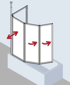 Kermi Vario 2000 Faltwand 3-tlg. V2FW30501412K 140,1-141,7x140cm, Silber Mattglanz, Kerolan Perl -Langlebige Werkzeuge Kermi Vario 2000 Faltwand 3 tlg. V2FW30501412K 1401 1417x140cm silber mattglanz Kerolan Perl 5