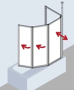 Kermi Vario 2000 Faltwand 3-tlg. V2FW30501412K 140,1-141,7x140cm, Silber Mattglanz, Kerolan Perl -Langlebige Werkzeuge Kermi Vario 2000 Faltwand 3 tlg. V2FW30501412K 1401 1417x140cm silber mattglanz Kerolan Perl 6