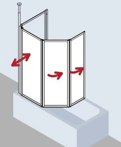 Kermi Vario 2000 Faltwand 3-tlg. V2FW30501412K 140,1-141,7x140cm, Silber Mattglanz, Kerolan Perl -Langlebige Werkzeuge Kermi Vario 2000 Faltwand 3 tlg. V2FW30501412K 1401 1417x140cm silber mattglanz Kerolan Perl 7