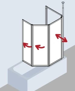 Kermi Vario 2000 Faltwand 3-tlg. V2FW30501412K 140,1-141,7x140cm, Silber Mattglanz, Kerolan Perl -Langlebige Werkzeuge Kermi Vario 2000 Faltwand 3 tlg. V2FW30501412K 1401 1417x140cm silber mattglanz Kerolan Perl 8