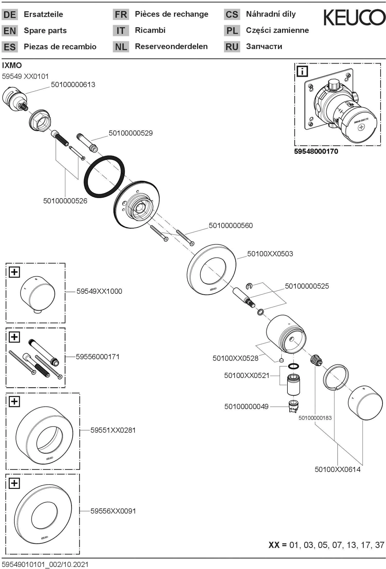 Keuco Ixmo Fertigmontageset 59549170101 Unterputz-3-Wege-Ab-und Umstellventil, Schlauchanschluss, Griff Pure, Rund, Aluminium-finish 5 Keuco Ixmo Fertigmontageset 59549170101 Unterputz-3-Wege-Ab-und Umstellventil, Schlauchanschluss, Griff Pure, Rund, Aluminium-finish – Bild 3