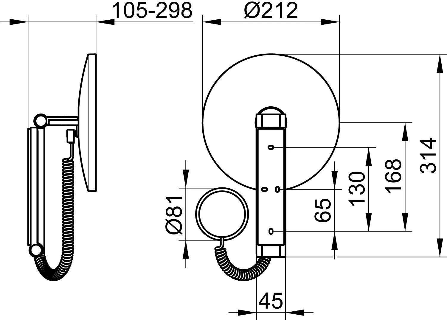 Keuco ILook_move Kosmetikspiegel 17612019005 Beleuchtet, Ø 212 Mm, Verchromt, Spiralkabel 4 Keuco ILook_move Kosmetikspiegel 17612019005 Beleuchtet, Ø 212 Mm, Verchromt, Spiralkabel – Bild 2