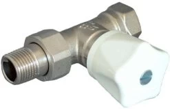 Oventrop Baureihe HR Handregulierventil 1190604 Messing Vernickelt, 1/2", Durchgang, Ohne Voreinstellung