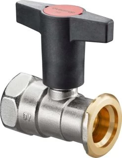 Oventrop Optibal Pumpenkugelhahn 1078371 DN 25, Rp 1 X G 1 1/2, PN 10, Ohne Sperrventil, Messing