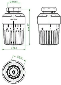 Oventrop Uni LH Thermostatkopf 1011465 Weiss, Flüssig-Fühler -Langlebige Werkzeuge Oventrop Uni LH Thermostatkopf 1011465 weiss Fluessig Fuehler 6