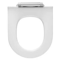 Pressalit Projecta D Solid Pro WC-Sitz 1007011-DG4925 Weiß Polygiene, Kombi-Scharnier DG4, Edelstahl, Ohne Deckel, Mit Absenkautomatik