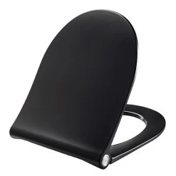 Pressalit WC-Sitz 934001-BL6999 Schwarz, Universal-Kippankerscharnier BL6, Edelstahl, Lift-off, Mit Deckel, Absenkautomatik