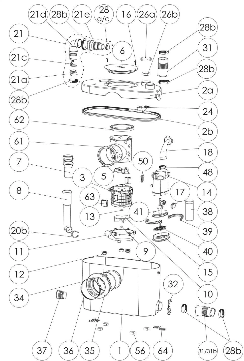 SFA SaniPro XR UP WC-Hebeanlage 0015UP Weiss, Für WC, Waschtisch, Dusche, Urinal 6 SFA SaniPro XR UP WC-Hebeanlage 0015UP Weiss, Für WC, Waschtisch, Dusche, Urinal – Bild 4