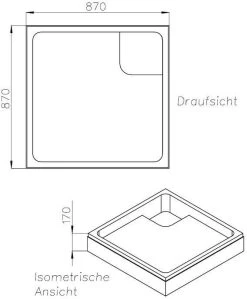 Schedel Keremag Renova Duschwannenträger SD20187 90x90x6cm, Höhe 17cm -Langlebige Werkzeuge Schedel Keremag Renova Duschwannentraeger SD20187 90x90x6cm Hoehe 17cm 1
