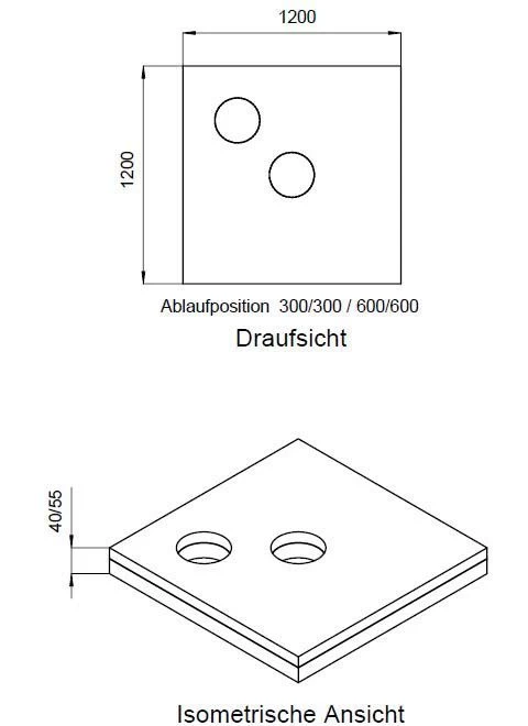 Schedel MultiStar Plan Unterbauelement SK32218 1200x1200x40/55mm, 2er-Set, Für Kessel 4 Schedel MultiStar Plan Unterbauelement SK32218 1200x1200x40/55mm, 2er-Set, Für Kessel – Bild 2