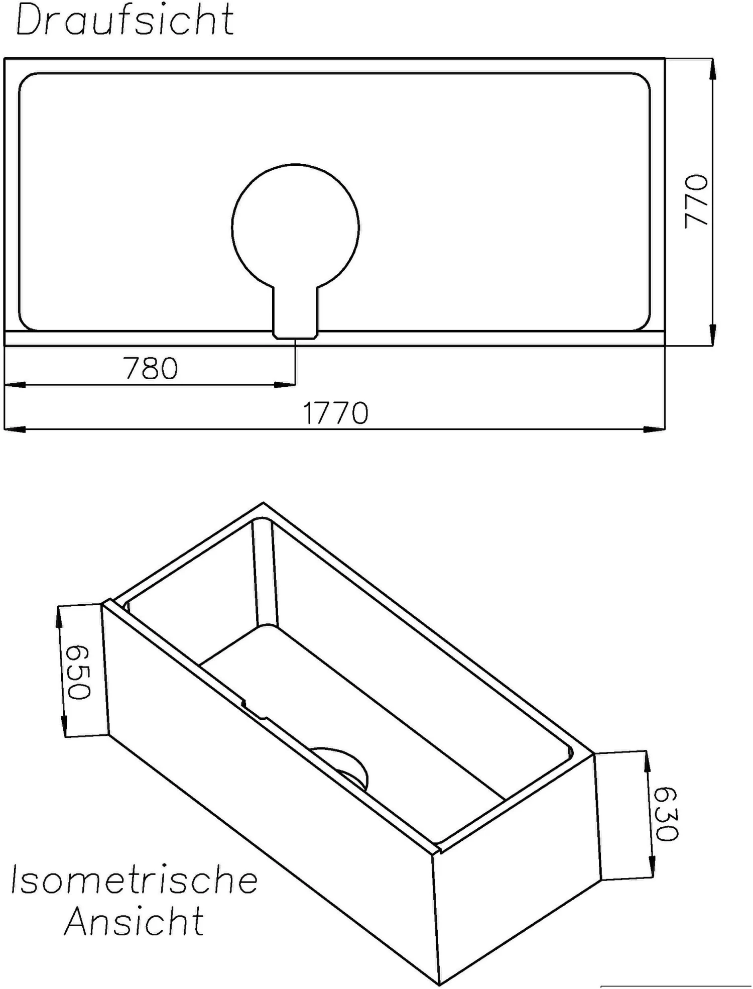 Schedel Wannenträger SW14325 180x80cm, Höhe 65cm 4 Schedel Wannenträger SW14325 180x80cm, Höhe 65cm – Bild 2