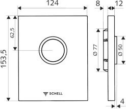 Schell Edition WC-Betätigungsplatte 028152899 Edelstahl, Niederdruck, Einmengenspülung -Langlebige Werkzeuge Schell Edition WC Betaetigungsplatte 028152899 Edelstahl Niederdruck Einmengenspuelung 1