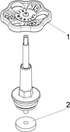 Schlösser Freistromventil-Oberteil 0018163200001 DN 32, G 1 1/4, Messing, Steigende Spindel -Langlebige Werkzeuge Schloesser Freistromventil Oberteil 0018163200001 DN 32 G 1 1 4 Messing steigende Spindel 2
