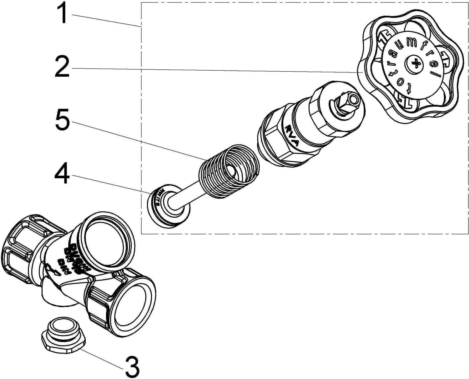 Schlösser KFR-Ventil 0016251500001 DN 15, Rp 1/2, Ohne Entleerung, Nichtsteigende Spindel 5 Schlösser KFR-Ventil 0016251500001 DN 15, Rp 1/2, Ohne Entleerung, Nichtsteigende Spindel – Bild 3