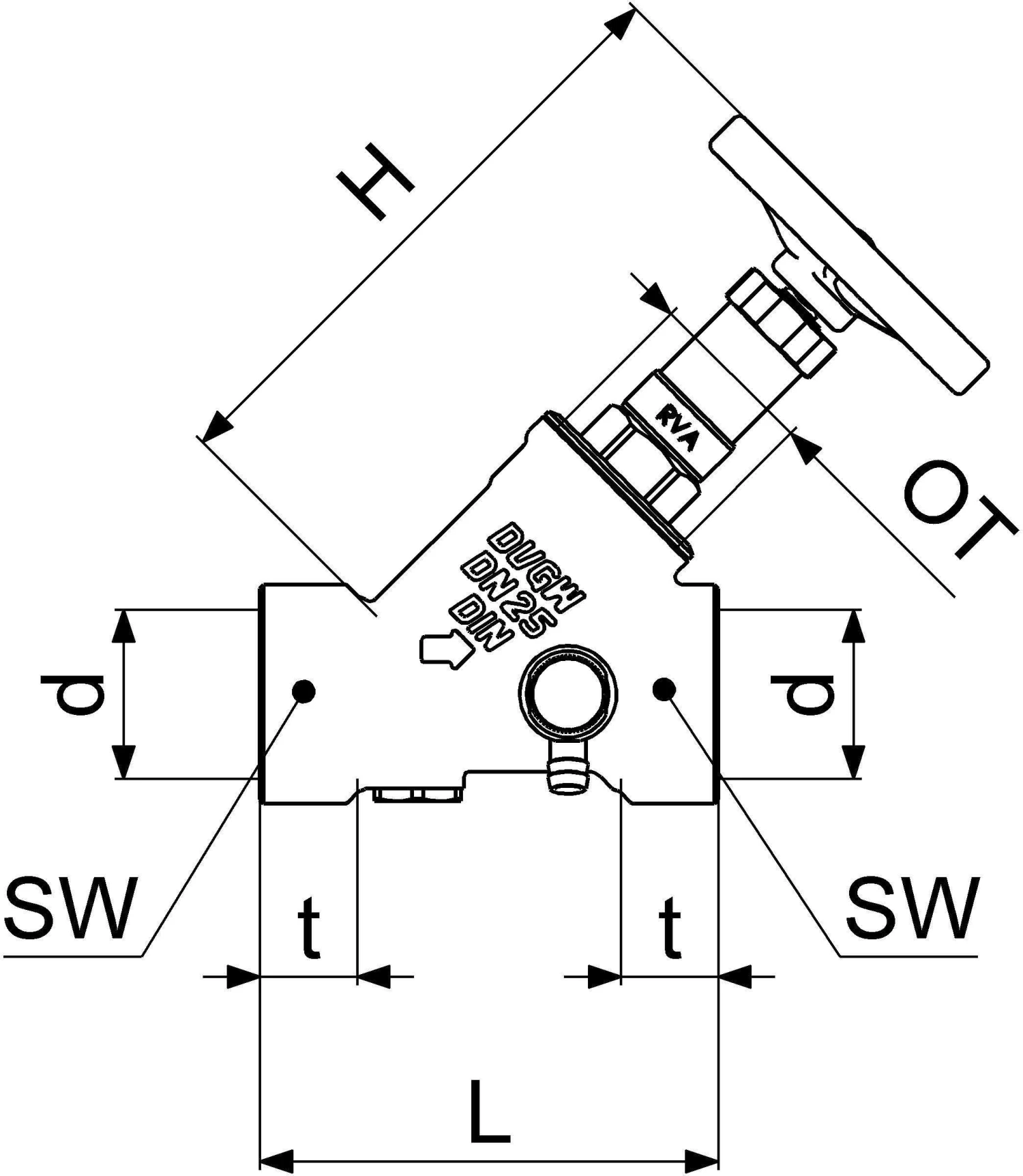 Schlösser KFR-Ventil 0016302500001 DN 25, Rp 1, Mit Entleerung, Nichtsteigende Spindel 4 Schlösser KFR-Ventil 0016302500001 DN 25, Rp 1, Mit Entleerung, Nichtsteigende Spindel – Bild 2