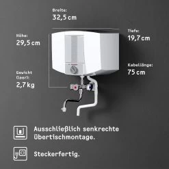 Stiebel Eltron Kochendwassergerät 074289 KBA 5 KA Automatic, 2 KW, 5 L, Grau -Langlebige Werkzeuge Stiebel Eltron Kochendwassergeraet 074289 KBA 5 KA automatic 2 kW 5 l grau 3