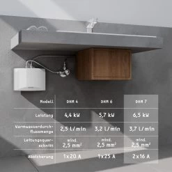 Stiebel Eltron Mini Durchlauferhitzer 232789 DHM 7, 6,5 KW, Druckfest, 400 V, Weiss -Langlebige Werkzeuge Stiebel Eltron Mini Durchlauferhitzer 232789 DHM 7 65 kW druckfest 400 V weiss 5