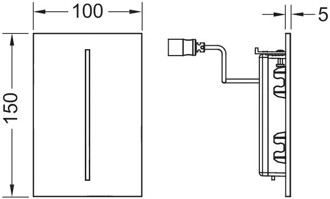 TECE TECEfilo Urinalelektronik 9242028 Berührungslos, 7,2 V-Batterie, Grigio Efeso / Steingrau 4 TECE TECEfilo Urinalelektronik 9242028 Berührungslos, 7,2 V-Batterie, Grigio Efeso / Steingrau – Bild 2