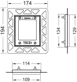 TECEloop Urinal Einbaurahmen 9242648 Für Flächenbündige Montage, Vergoldet -Langlebige Werkzeuge TECEloop Urinal Einbaurahmen 9242648 fuer flaechenbuendige Montage vergoldet 2