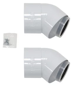 Vaillant Bogen 45 Grad Ø 80/125 Mm 303211 Konzentrisch, 2 Stück