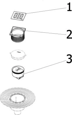 Viega Badablauf Advantix 4936.3 Kunststoff Grau, DN 50, Ablauf Senkrecht, Rahmen Edelstahl -Langlebige Werkzeuge Viega Badablauf Advantix 4936.3 Kunststoff grau DN 50 Ablauf senkrecht Rahmen Edelstahl 2