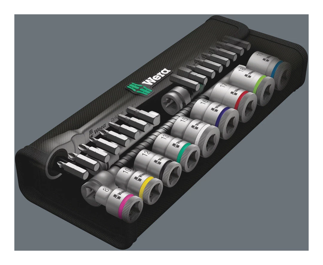 Wera Knarrenset Zyklop 8001 SB8 Ratschenset, 29 Teilig 4 Wera Knarrenset Zyklop 8001 SB8 Ratschenset, 29 Teilig – Bild 2