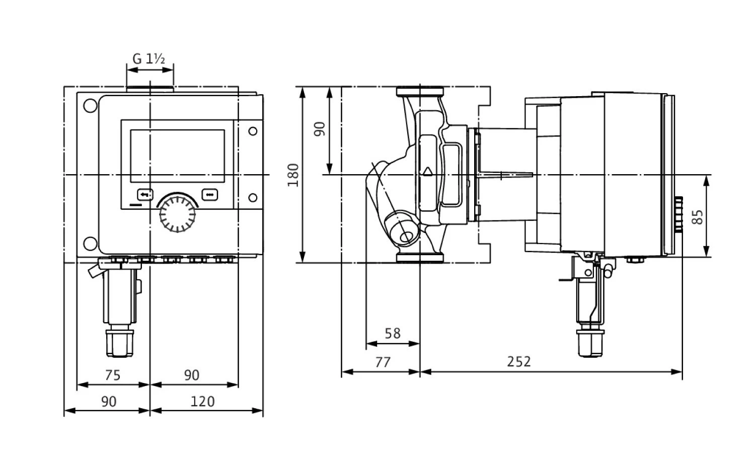 Wilo Stratos MAXO Nassläufer-Pumpe 2186185 25/0,5-8, PN 10, Verschraubung 4 Wilo Stratos MAXO Nassläufer-Pumpe 2186185 25/0,5-8, PN 10, Verschraubung – Bild 2