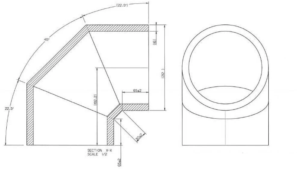 Wolf ISO-Rohrbogen 2576011 90Grad, DN 180 4 Wolf ISO-Rohrbogen 2576011 90Grad, DN 180 – Bild 2